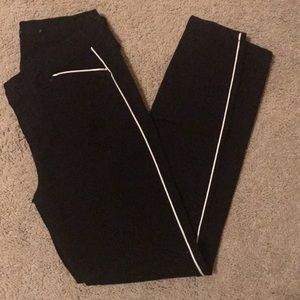 Harper black tuxedo stripe skinny jeans